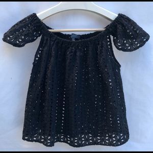 Cotton On Eyelet Embroidery Top w/ Flutter Sleeves